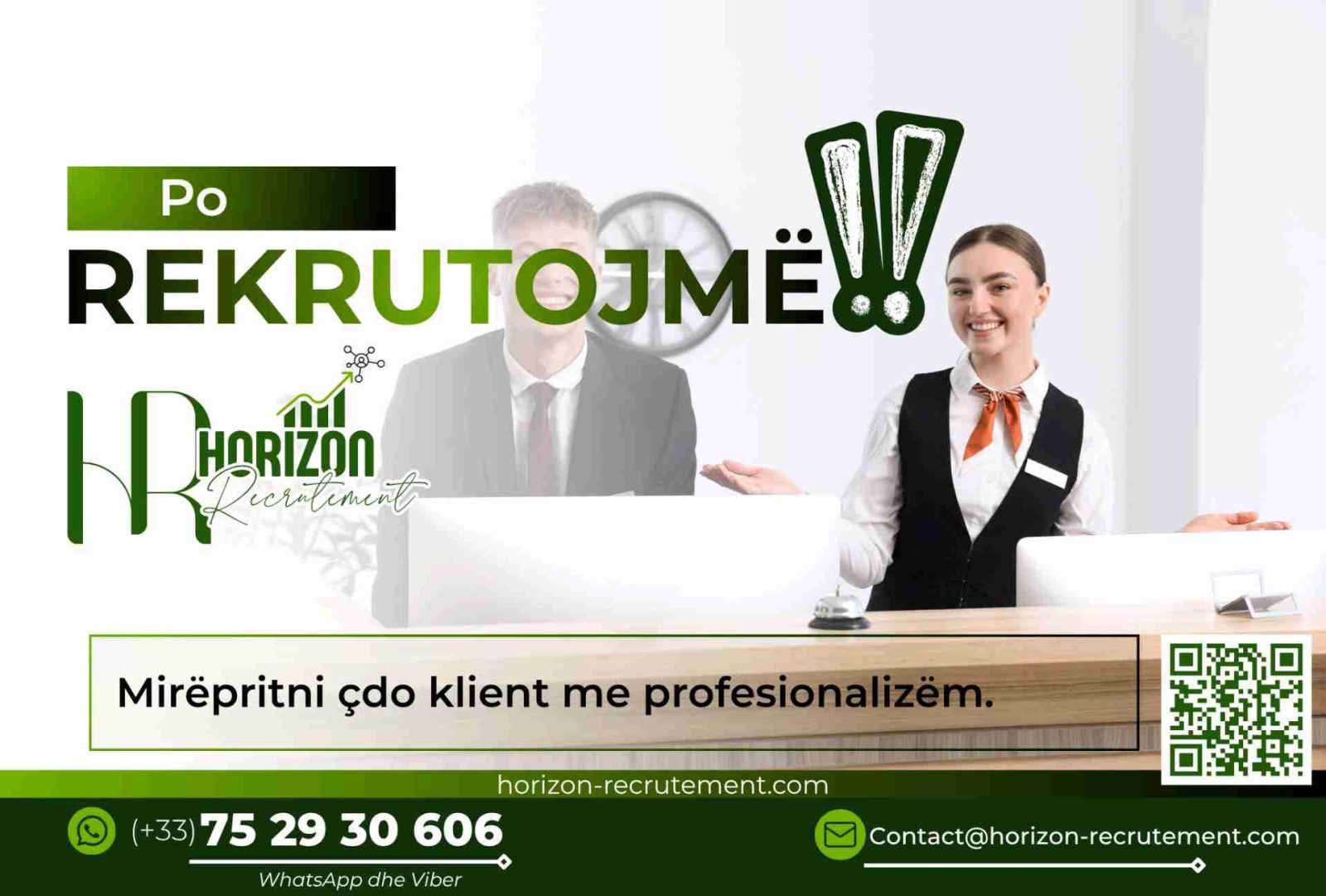 Rekrutim Ndërkombëtar: Kontratë e përhershme, – Francë, Gjer
