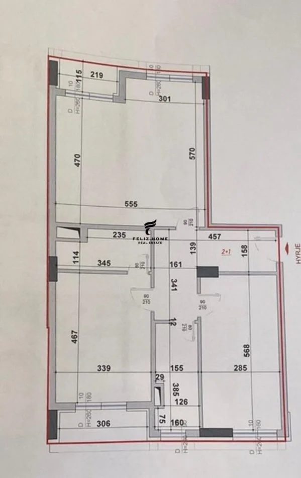Tirane, shitet apartament 2+1+Ballkon Kati 4, 124 m² 198.500 € (BULEVARDI I RI)
