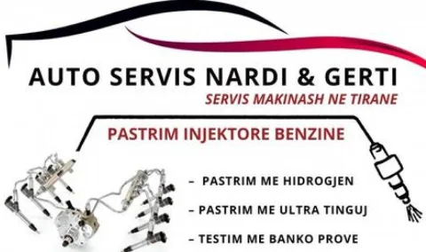 Auto Servis Nardi & Gerti ofron pastrim Injektoresh Benzine, me Hidrogjen, me Ultra Tinguj, Punime Xhenerike etj.