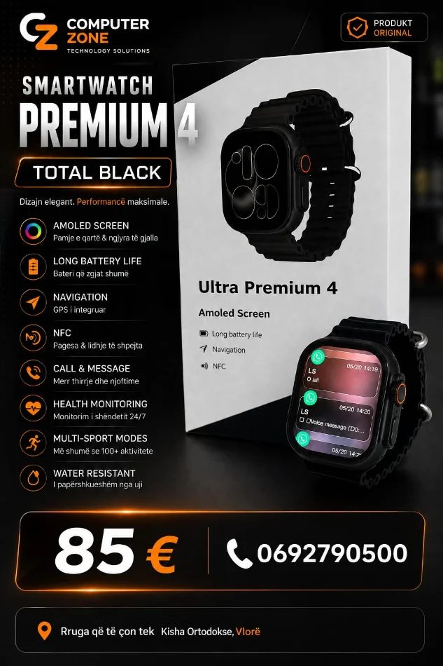 Vlore, shes SmartWatch Shes smartwatch Ultra Premium 4 85 Euro