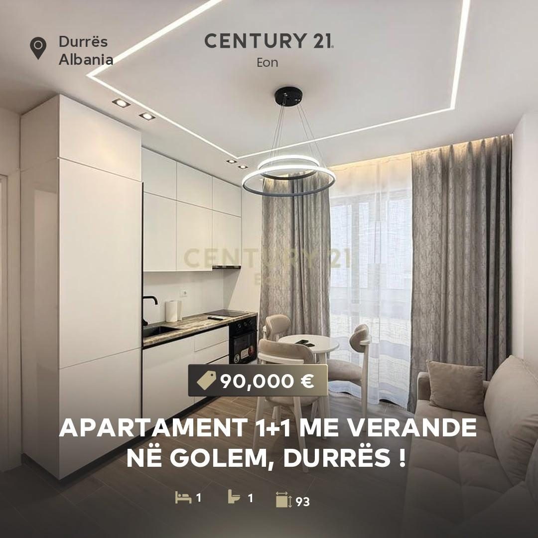 Shitet Apartament 1+1 me Verande në Golem, Durrës !💥