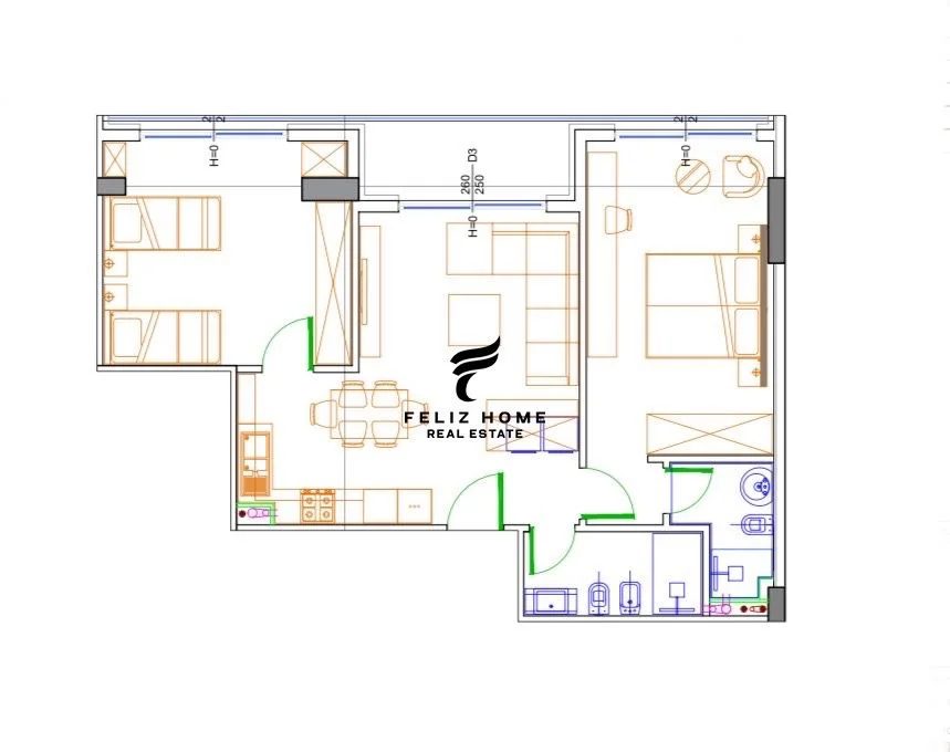 Tirane, shitet apartament 2+1 Kati 1, 107 m² 128.952 € (GOLEM)
