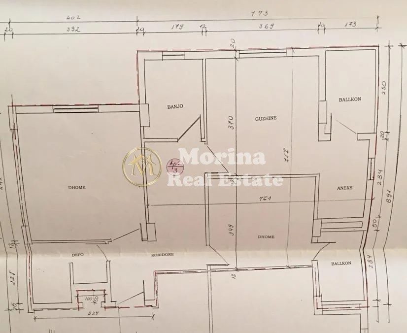 Tirane, shitet apartament 2+1 Kati 2, 105 m² 200.000 € (Rruga E Dibres)
