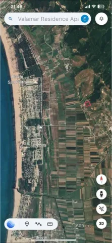 GJIRI LALZIT, shes toke ne bregdet 8.058 m² per fshat turistike me vila.