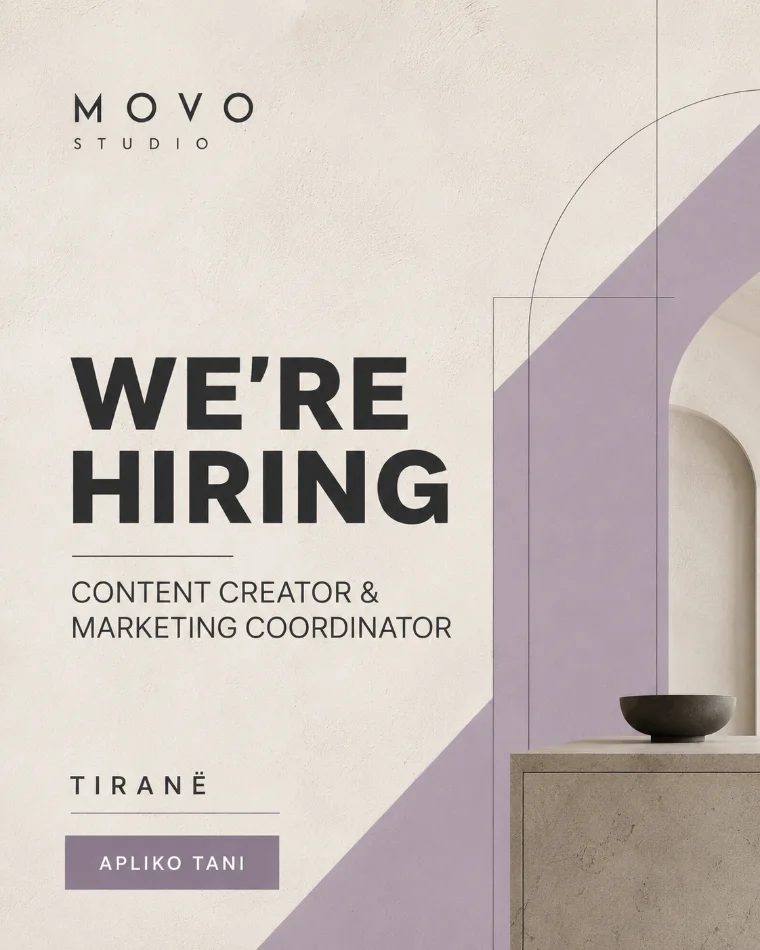 Shqiperi, ofrohet vend pune CONTENT CREATOR &amp; MARKETING COORDINATOR