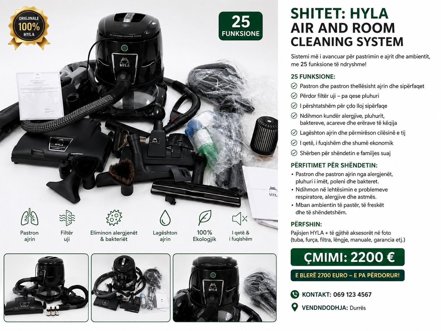 HYLA Air and Room Cleaning System – 25 Funksione, E Papërdor