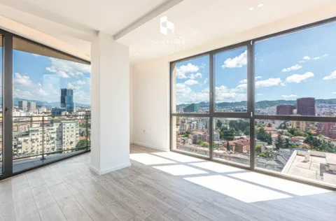 ✨️Me Qera: Elite Office 101 m² + 1Parkim 2WC🚾 / VERANDË - Kati 12 📍 GOLDEN TOWER (MINE PEZA REZIDENCE) 🌇 70,000 Leke/Mua