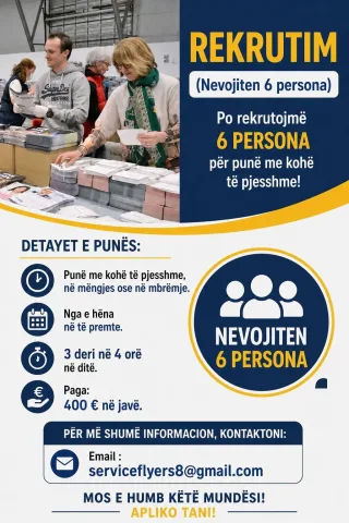 Na dërgoni CV-në tuaj! Po rekrutojmë deri më 25 gusht