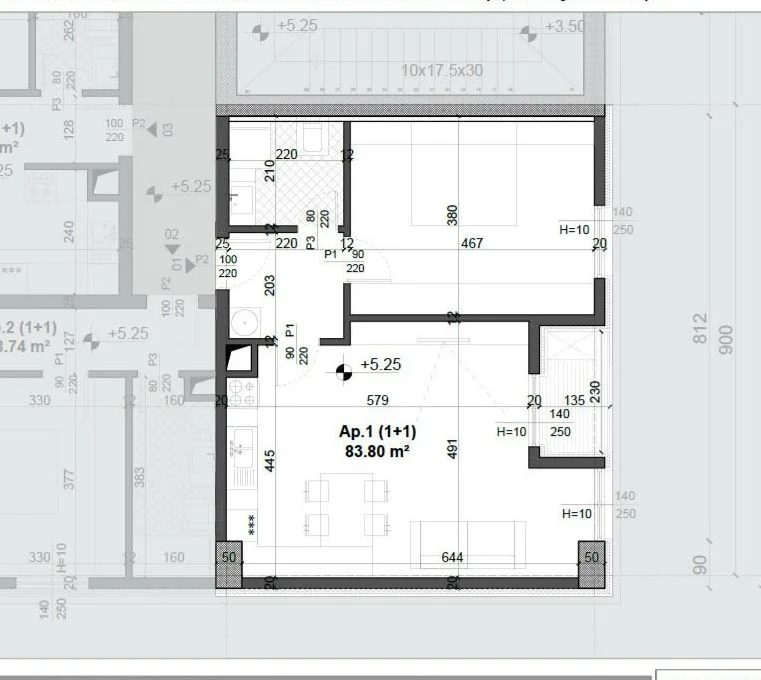 Tirane, shitet apartament 1+1+Ballkon Kati 2, 83 m² 124.000 € (FUSHA E AVIACIONIT)