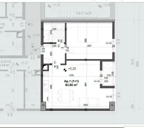 Tirane, shitet apartament 1+1+Ballkon Kati 2, 83 m² 124.000 € (FUSHA E AVIACIONIT)