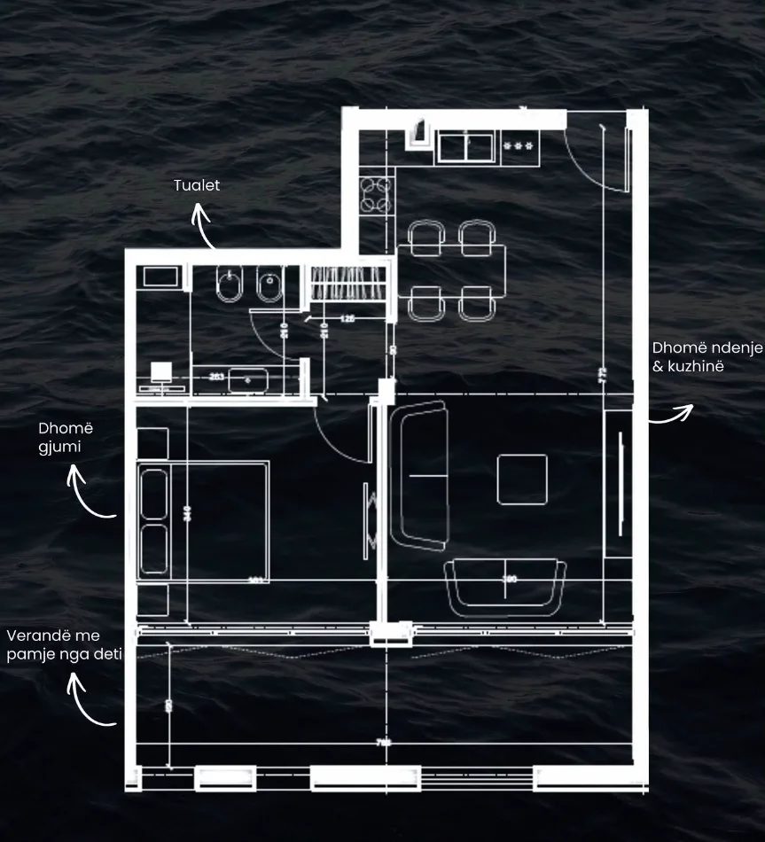 Vlore, shitet apartament 1+1 Kati 2, 101 m² 284.000 € (PALASE)