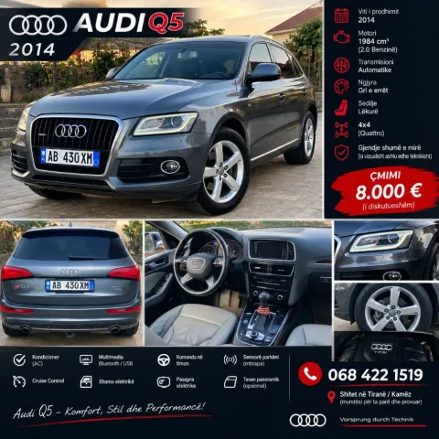 Shqiperi, shes makine Q5 Benzin, gri e erret automatik Kondicioner 1 km 8.000 €