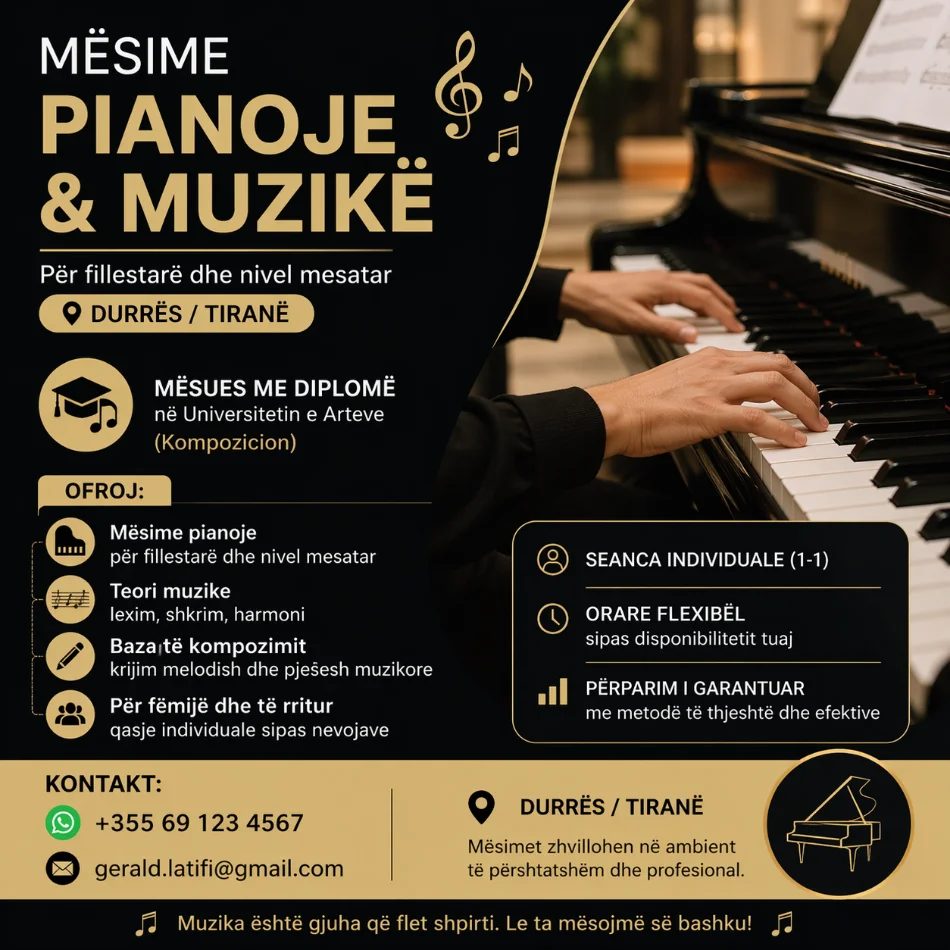 Tirane, kurse muzike | Kurse piano