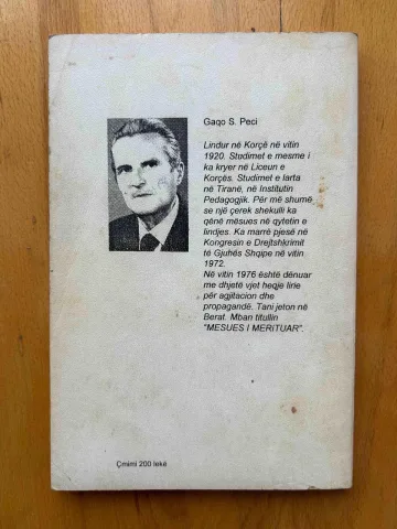 0682073731 “Në panxhat e sigurimit” nga Gaqo Peçi. Çmimi 150