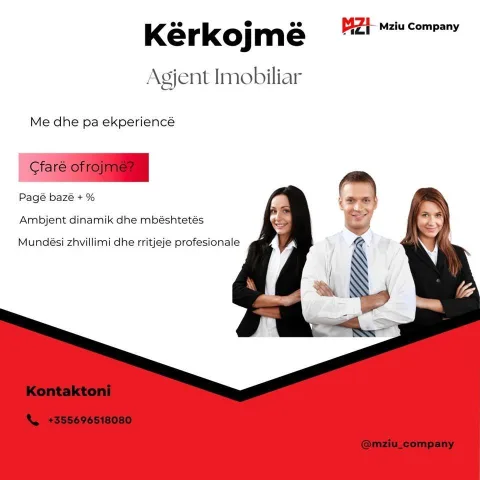 Po Kërkojmë Agjent Imobiliar!
