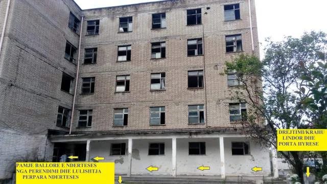 Elbasan-Bradashes Qera:Ndërtes, 5-Kate, Sip.Truall/Lulishte 7000m²,Sip.Ndërtim 2'550m² Qera 5'000euro/muaj, në hyrje Kom