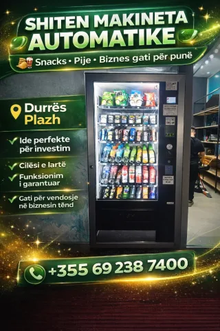 Durres, ofroj SHITEN MAKINETA AUTOMATIKE +355 69 238 7400 Cilësi e lartë Funksionim i garantuar Gati për vendosje në biz