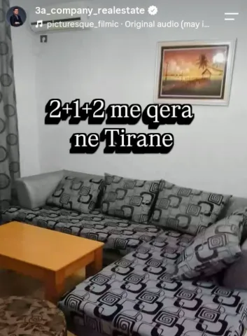 Tirane, jepet me qera apartament 2+1+Ballkon Kati 2, 100 m² , 55.000 lekë/muaj, (350 metra nga Universiteti Zonja e Kesh