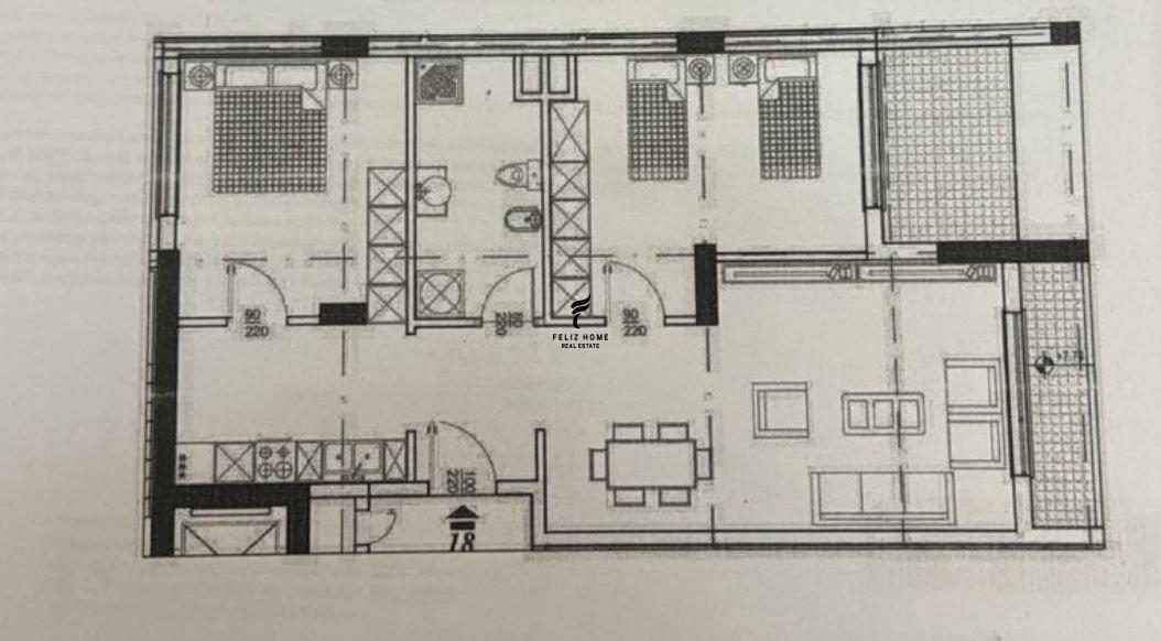 SHITET APARTAMENT 2+1 KOPSHTI BOTANIK 220.000 EURO FH-76725
