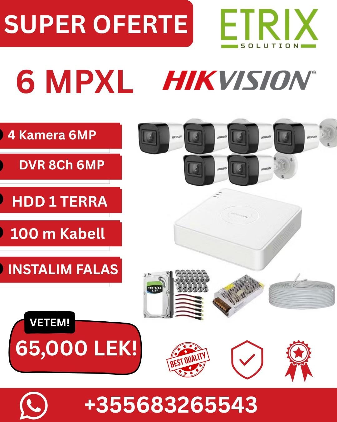 SET HIKVISION 4x 6mp (Instalimi I Perfshire)