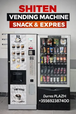 Durres, okazion SHITEN VENDING MACHINE SNACK &amp; EXPRES Vendndodhja: Durrës Plazh Kontakt: +355 69 238 7400
