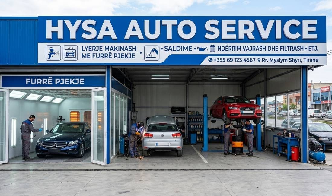 Hysa Auto Service ofron sherbimet Lyerje makinash me furre pjekje, Saldime, Nderrim vajrash dhe filtrash etj.