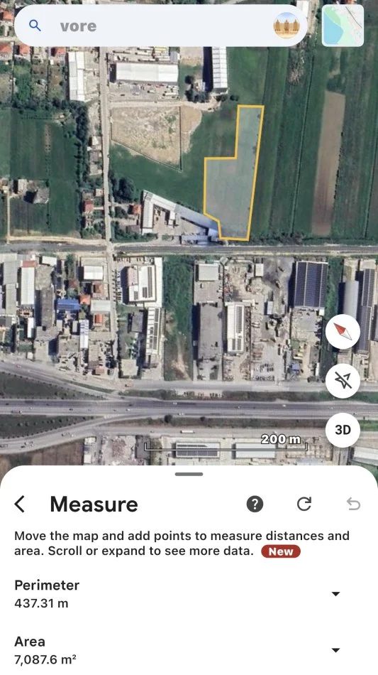 Tirane, shes toke , 7.155m2