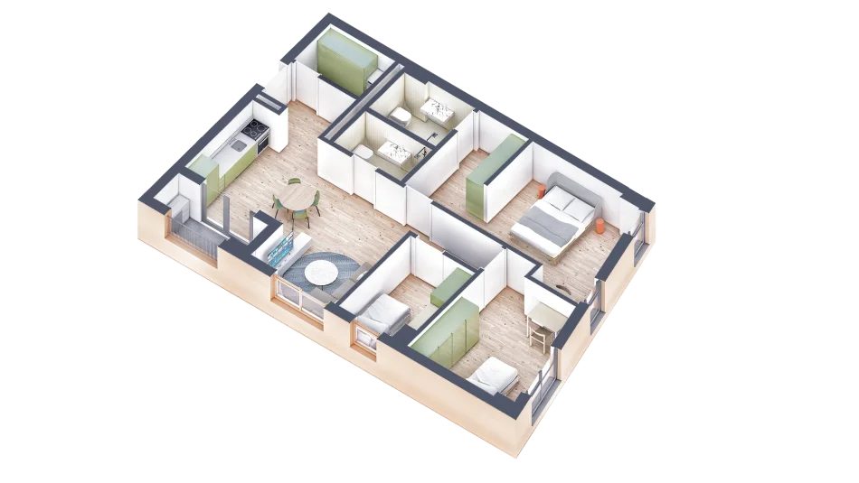 Tirane, shes apartament 3+1 Kati 1, 115 m² 150.000 € (Rruga Pasho Hysa)