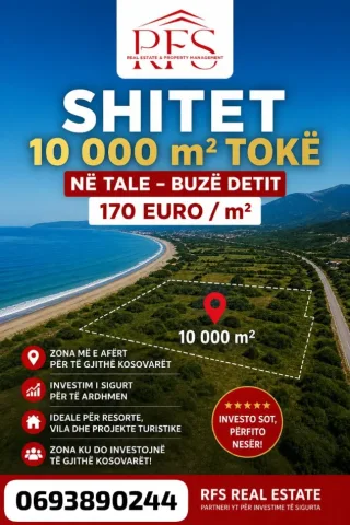 🚨 NUK E GJENI 2 HERË KËTË TOKË BUZË DETIT – OKAZION NE TALE ! MUNDESI PER NDERTIM TE NJE SUPER HOTELI 🌊🔥
