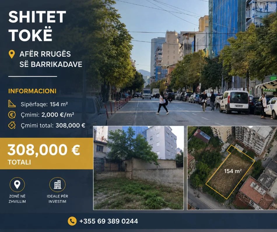 SHITET TOKE ,154 m² ,308.000 € tek Rruga e Barrikadave
