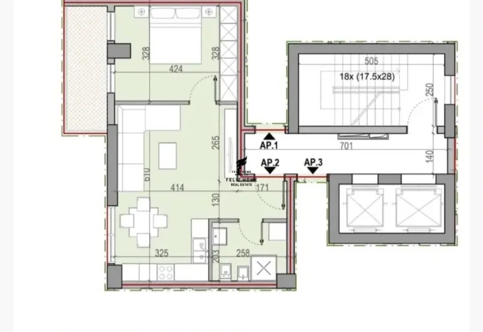 Tirane, jepet me qera zyre Kati 2, 60 m² 550 € (ISH FUSHA E AVIACIONIT)