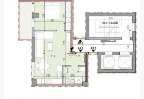 Tirane, jepet me qera zyre Kati 2, 60 m² 550 € (ISH FUSHA E AVIACIONIT)