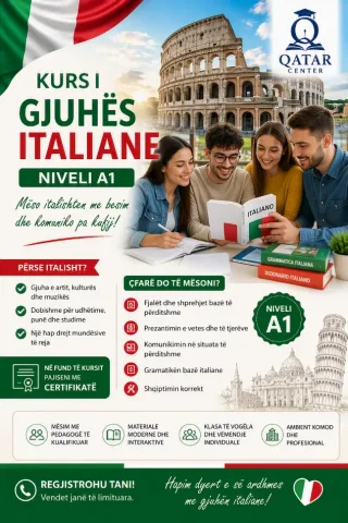 Tirane, kurse gjuhe italisht HAPEN REGJISTRIMET PËR GJUHËN ITALIANE - NIVELI A1!