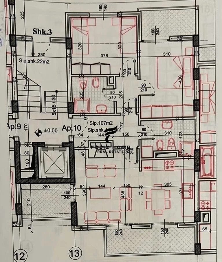 Tirane, shitet apartament 2+1 Kati 3, 164 m² 164.000 € (FRESK)