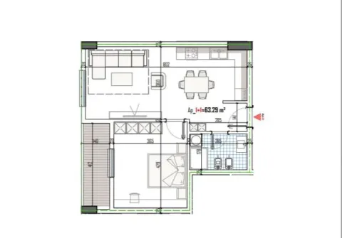 Tirane, shitet apartament 1+1+Ballkon Kati 4, 73 m² 84.000 € (PASKUQAN)