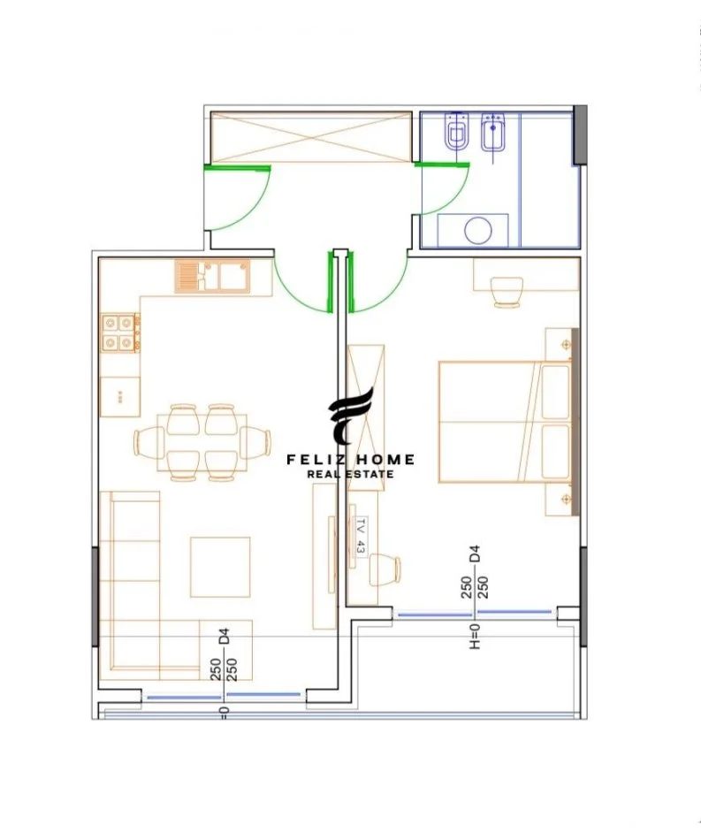 SHITET APARTAMENT 1+1 LIBURNE REZIDENCE GOLEM 86.640 EURO