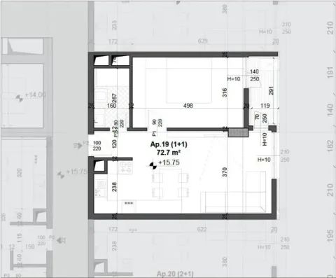 Tirane, shitet apartament 1+1 Kati 4, 72 m² 116.000 € (FUSHA E AVIACIONIT)