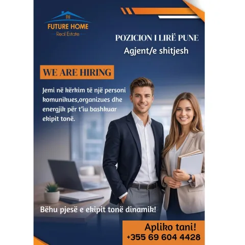 Bëhu pjesë e ekipit tonë si Agjent/e Imobiliare!