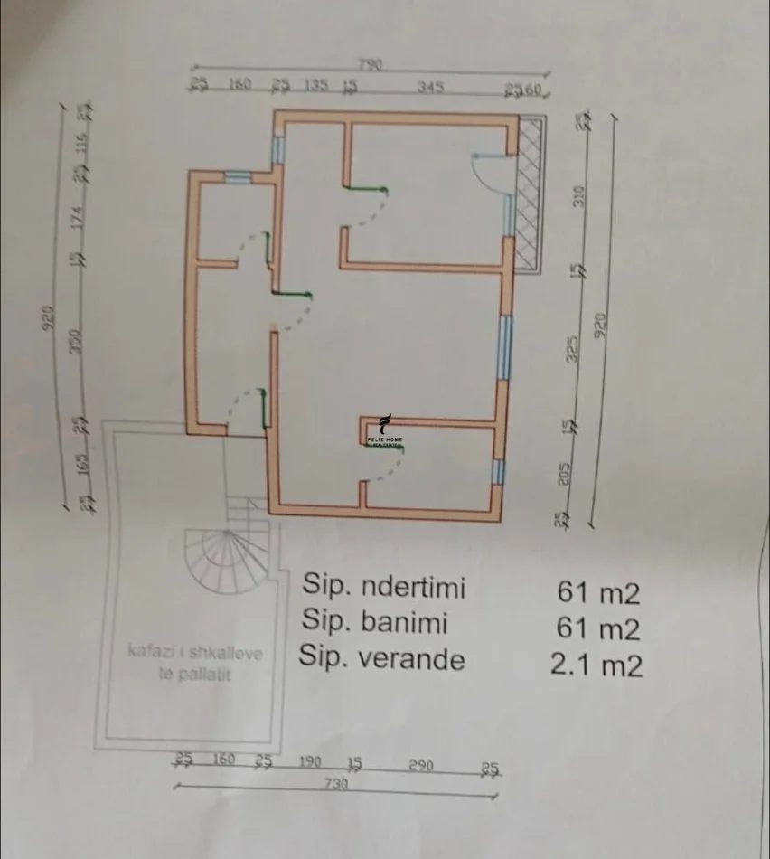 Tirane, shitet apartament 1+1 Kati 6, 61 m² 125.000 € (QENDER)