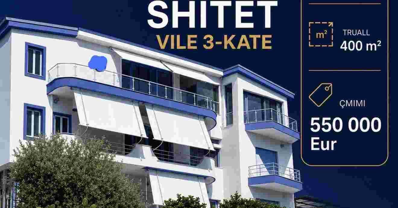 Dhermi Fshat, Shitet Vile 3-Kate, Pamje nga Deti