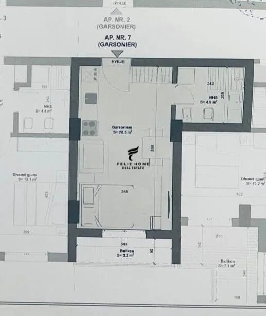 Durres, shitet garsonier 1+1 Kati 3, 41 m² 54.000 € (GOLEM)