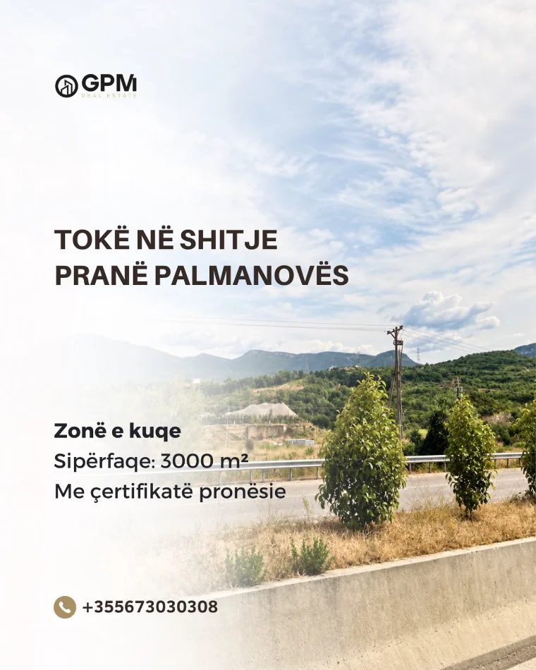 Tokë në shitje pranë Palmanovës – Zonë e Kuqe
