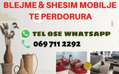 Tel 0697112292 BLEJME mobilje te perdorura si dhoma gjumi guzhina kende divane tavolina me karrike dyer dritare dhe elek