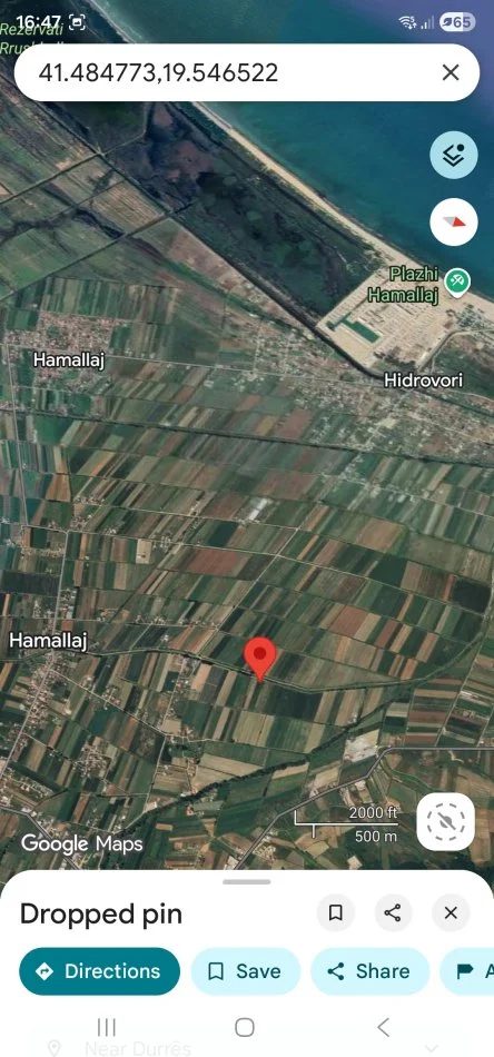 Durres, toke , 42.000 m² 13 €/m²(Hamallaj)