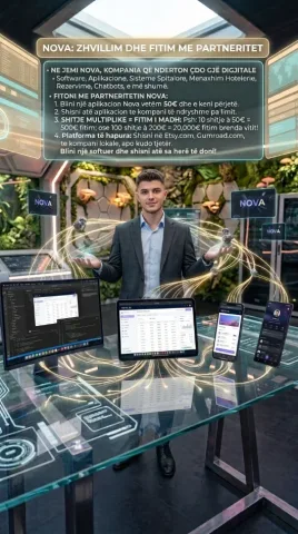 Tirane, ofroj software/programe BËHUNI PARTNER ME NOVA DHE NDËRTONI NJË BIZNES TË FUQISHËM DIGJITAL!