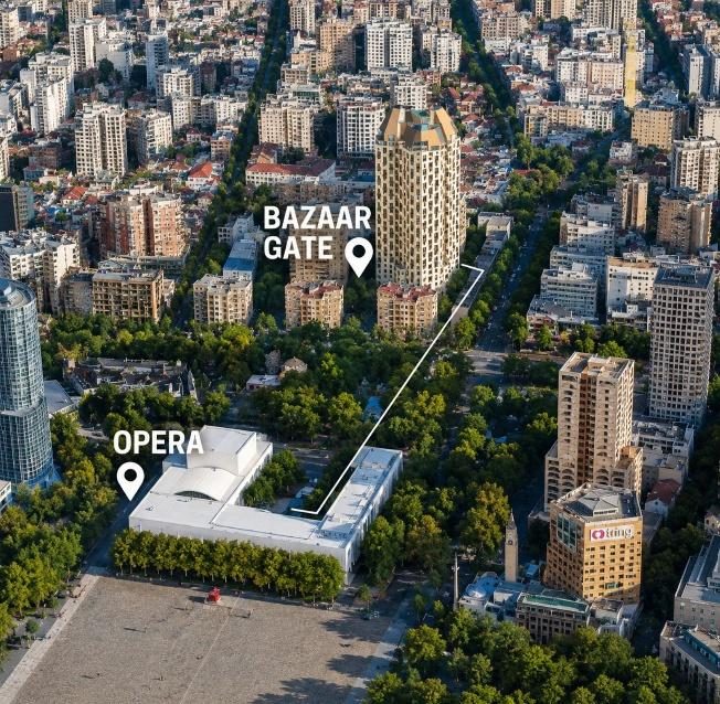Apartament 1+1 për Shitje tek Bazaar Gate – Qendër e Tiranë