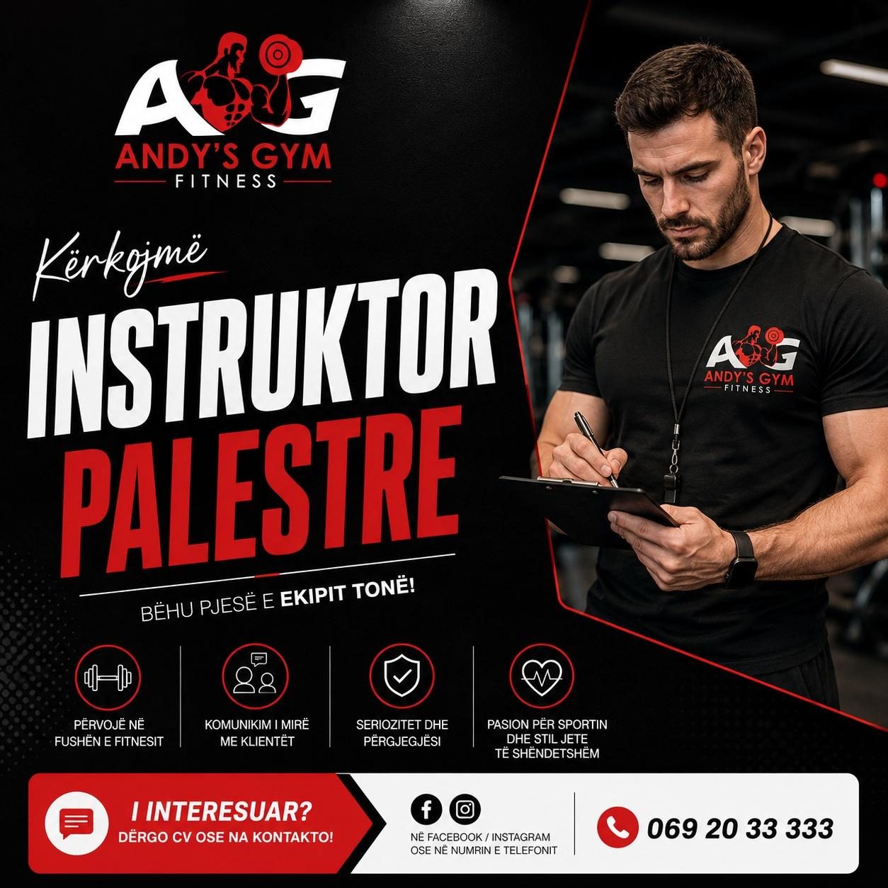 Kerkohet INSTRUKTOR PALESTRE ( turni 2-të )