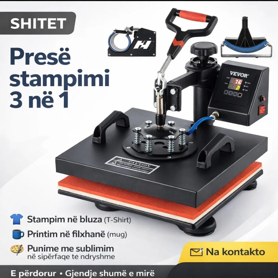 Tirane, Shitet heat press vevor për stampim bluzash filxhanesh kapelesh etj