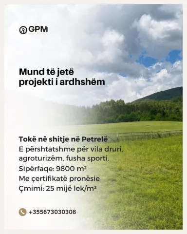 Nëse kërkon një pronë me potencial zhvillimi pranë Tiranës, kjo tokë në Petrelë është zgjedhja ideale për të kthyer një 