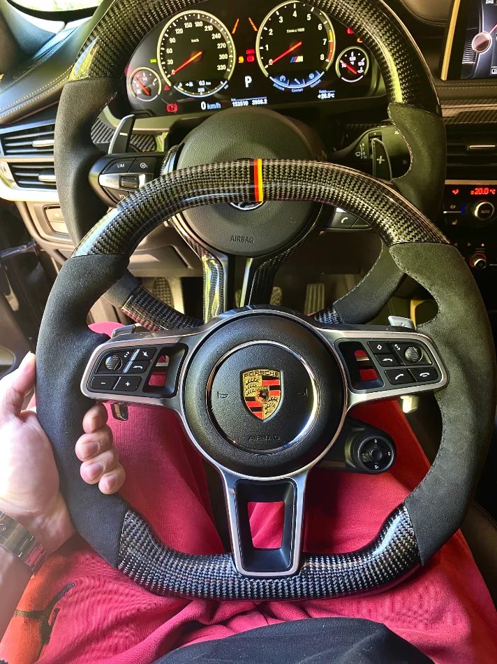 ✅SHITEN TIMONA PORSCHE ORIGJINAL CARBON TE PERSONALIZUAR SIPAS DESHIRES PER PER CDO MODEL